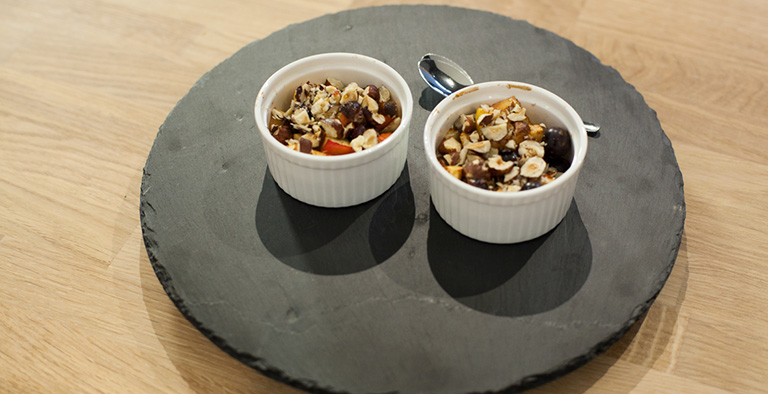 Bosbessen en appel snack - Recept