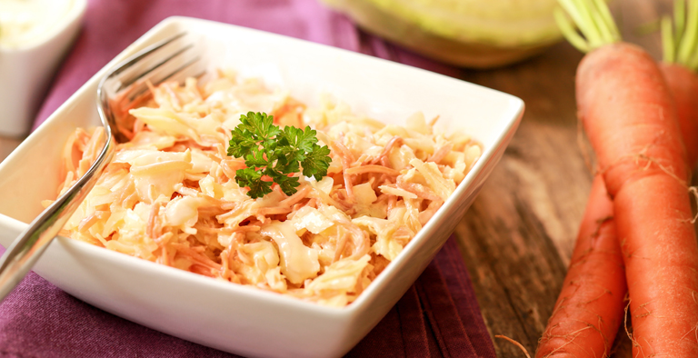 Zoetzure witte koolsalade